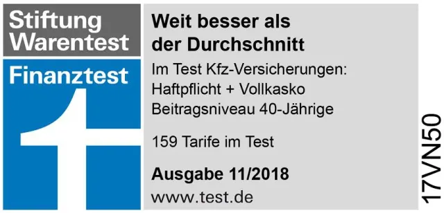 Bild: Autoversicherung FRIDAY überzeugt bei Stiftung Warentest