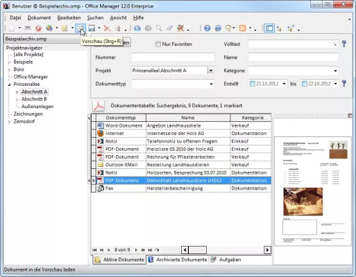 DMS im Handwerk: Tischlerei Holst archiviert mit Office Manager elektronisc Bild: DMS im Handwerk: Tischlerei Holst archiviert mit Office Manager elektronisc