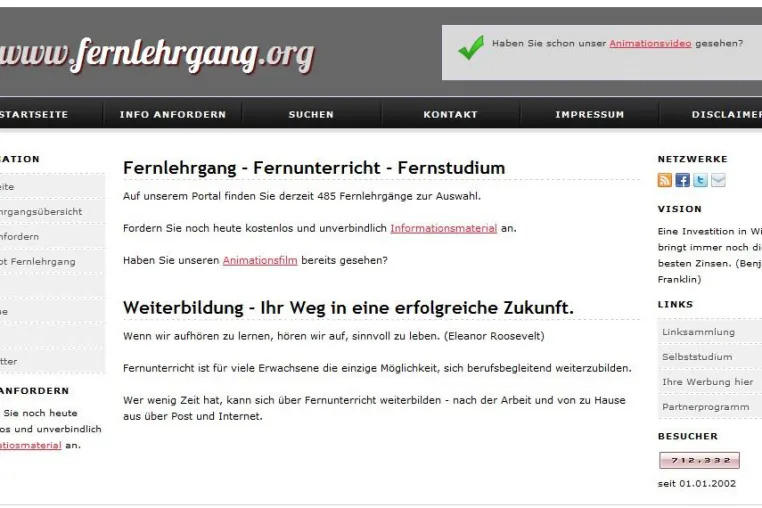 Bild: Neues Outfit für www.fernlehrgang.org