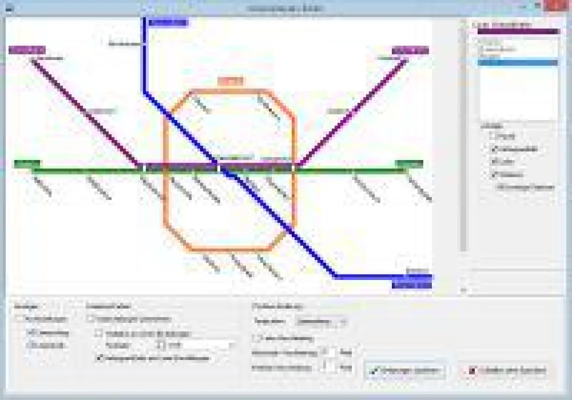 LineMap Draw bietet vielfältige Einstellmöglichkeiten für individuelle Liniennetzpläne