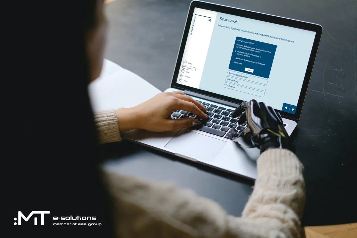 Ein Beispiel für barrierefreie E-Learning Kurse. (© M.I.T e-Solutions GmbH)