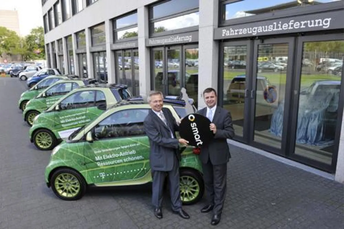 Übergabe E-Fahrzeuge der Marke smart.