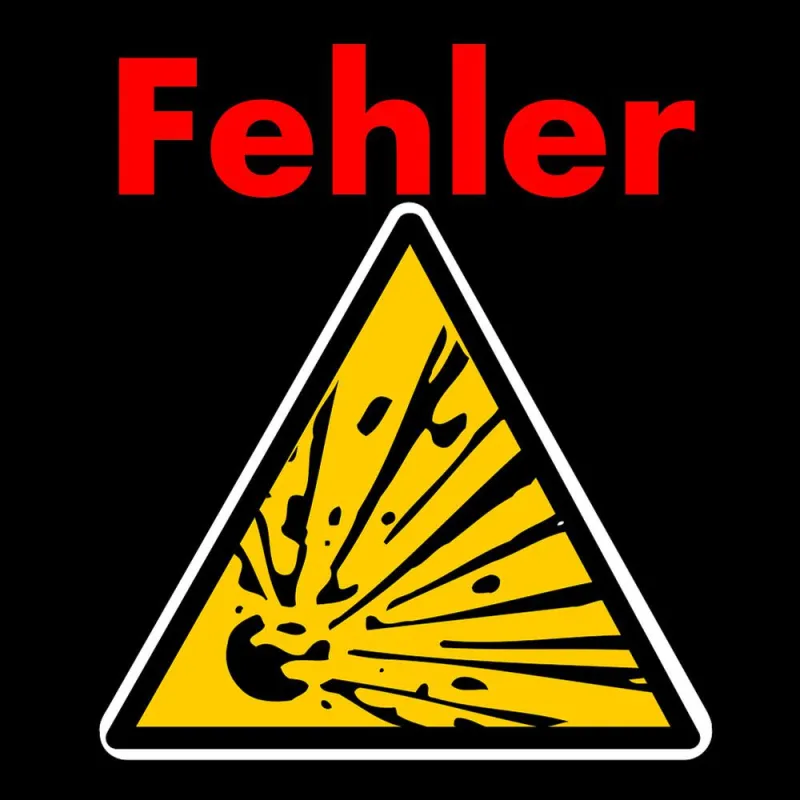 Warnung vor der Sprengkraft des Fehlers