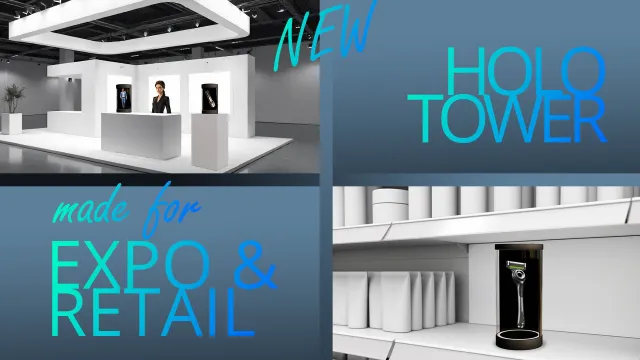 Bild: Blickfang in der dritten Dimension: HOLOCO präsentiert die neuen „HOLO-TOWER“ für POS und Events