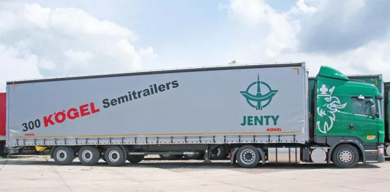 Der 300. Kögel Auflieger für Firmengruppe Jenty Bild: Der 300. Kögel Auflieger für Firmengruppe Jenty