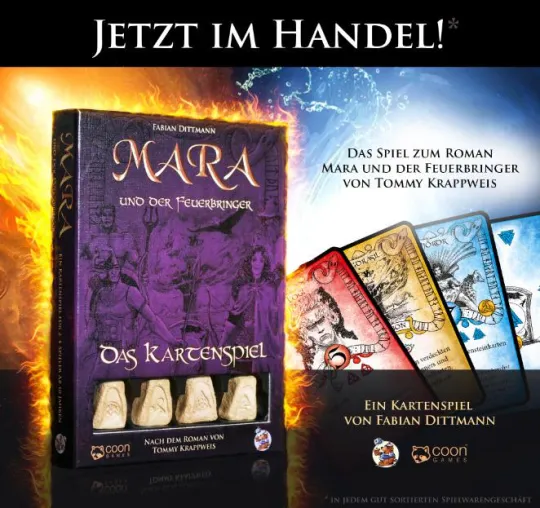 Mara und der Feuerbringer - Das Kartenspiel ab sofort im Handel Bild: Mara und der Feuerbringer - Das Kartenspiel ab sofort im Handel