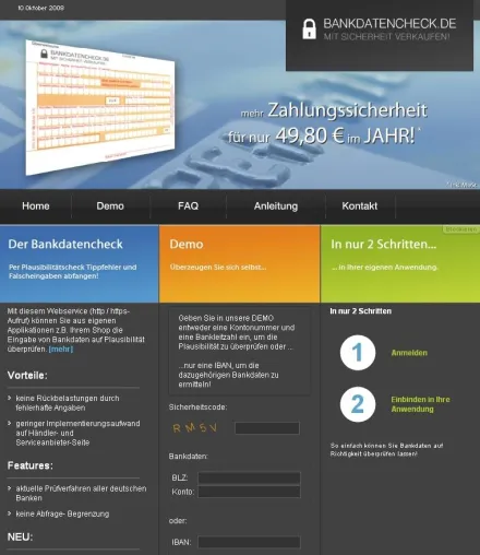 Bild: Bankdatencheck.de - Der Plausibilitätstest für den eigenen Online-Shop jetzt mit IBAN-Prüfung