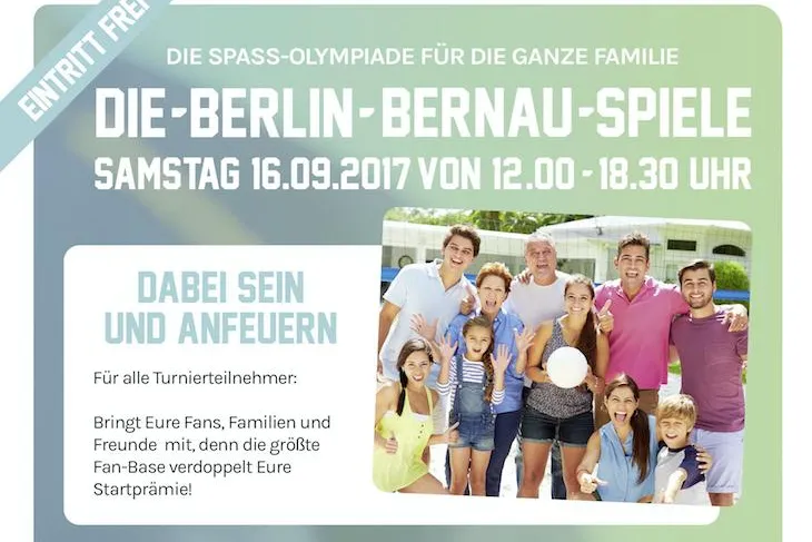 Bild: Am 16.09.2017 werden Die-Berlin-Bernau-Spiele eröffnet!