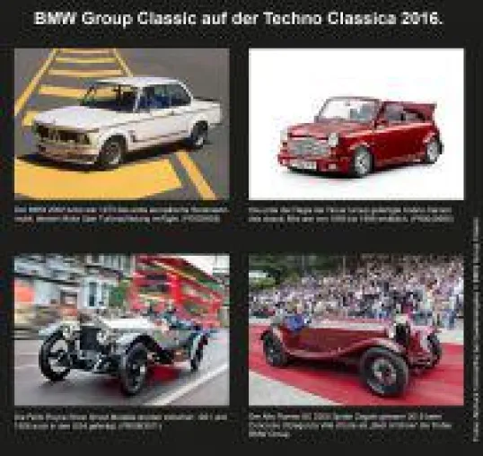 Zeitreisen und Jubiläen: Die BMW Group Classic auf der Techno Classica 2016 Bild: Zeitreisen und Jubiläen: Die BMW Group Classic auf der Techno Classica 2016