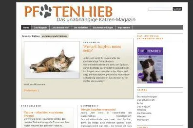 Pfotenhieb - Neue Online-Erscheinungsweise Bild: Pfotenhieb - Neue Online-Erscheinungsweise