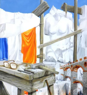 Bild: Künstler Torsten Paul eröffnet Ausstellung mit lebendiger Lesung an der Hochschule Harz