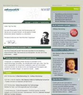 Kreativ, anschaulich und aktuell – postina.net betreut absolit-Newsletter Bild: Kreativ, anschaulich und aktuell – postina.net betreut absolit-Newsletter