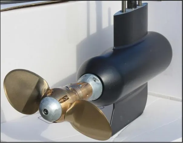 Bild: Elektrische Bootsmotoren mit Drehflügelpropeller