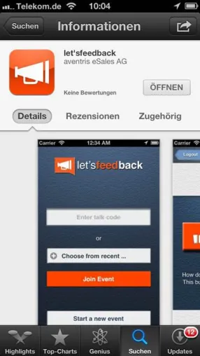 Bild: letsfeedback.net - App und Browser basierte Interaktion zwischen Dozenten und Studenten