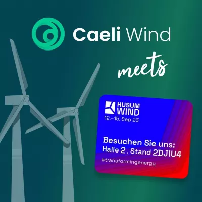 Bild: Caeli Wind auf der HUSUM WIND 2023 – Digitaler Pioniergeist trifft auf die deutsche Windenergie-Branche