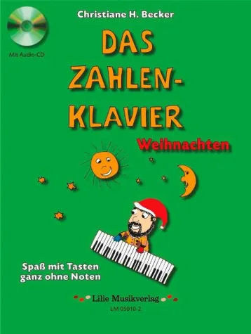 Bild: Das Zahlenklavier - Weihnachten. Klaviernoten für Anfänger, ohne Noten, mit CD