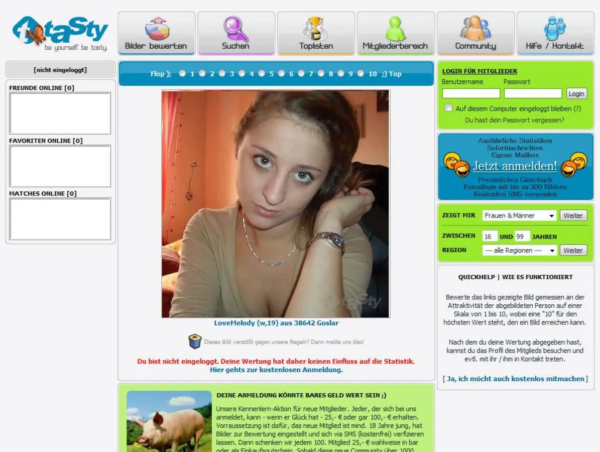 Screenshot (Startseite)