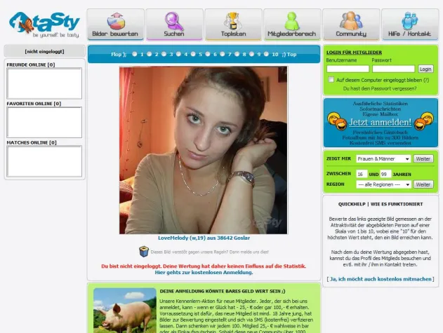 Bild: tasty.at - Kostenlose Vote- & Flirt-Community päsentiert sich im neuen Gewand