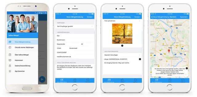 Bild: Mehr als 24.000 Mängelmeldungen wurden im Jahr 2019 über die tellme-Mängel-Melde-Apps gesendet