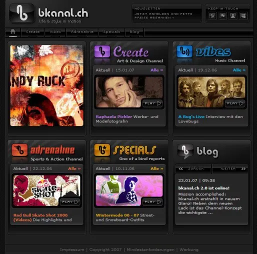 Bild: Relaunch des Online-Videomagazins bkanal.ch
