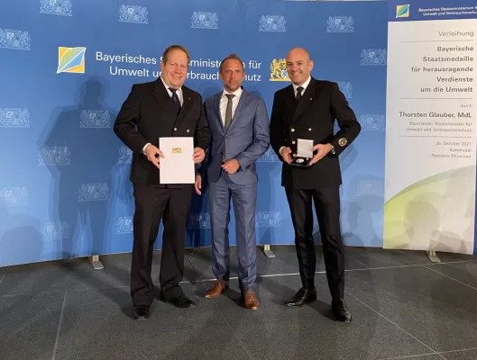 Bild: Staatsmedaille des Freistaates Bayern für GOST-Mitbegründer Jochen Werne