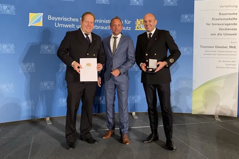 Bild: Staatsmedaille des Freistaates Bayern für GOST-Mitbegründer Jochen Werne