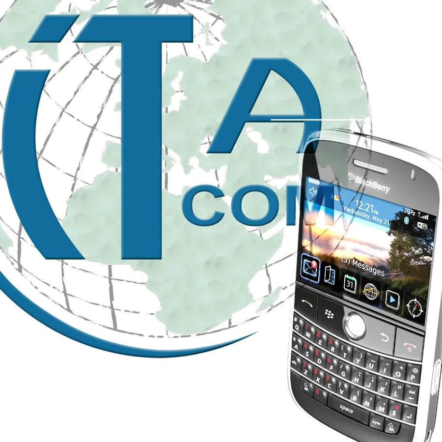 Logo itacom GmbH mit BlackBerry® Bold