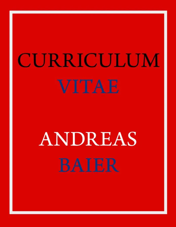 Buchcover «Curriculum Vitae - Andreas Baier»
