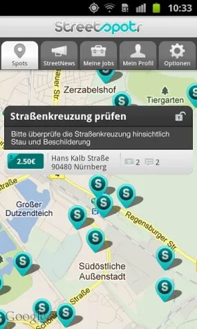 Bild: Mikrojob-App Streetspotr im neuen Jahr mit Android und iPhone aktiv
