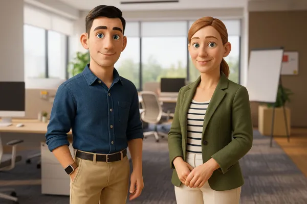 Bild: Deutsches Ausschreibungsblatt präsentiert virtuelle Influencer Tim & Anna auf Instagram