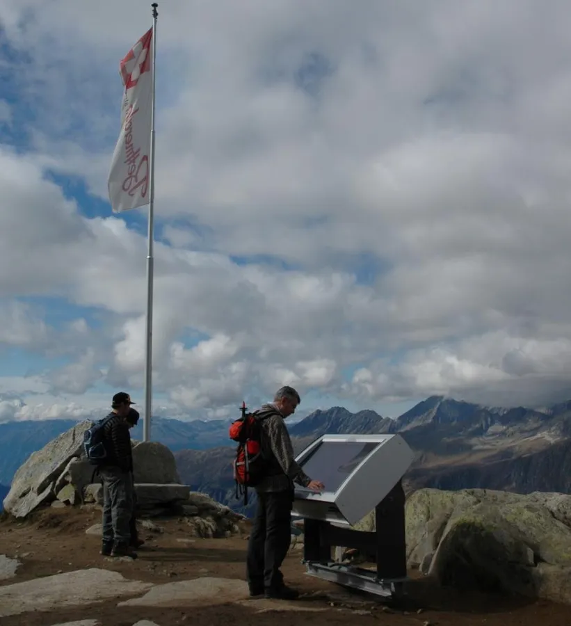 Interaktives Outdoorterminal am Bettmerhorn 2.628 Meter über NN