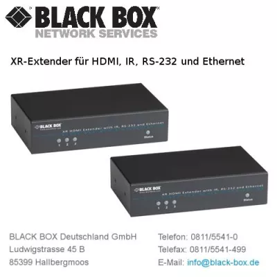 Neuer Extender zur Übertragung von HDMI, Infrarot, RS-232 und Ethernet über CAT-Kabel bis 100 Meter Bild: Neuer Extender zur Übertragung von HDMI, Infrarot, RS-232 und Ethernet über CAT-Kabel bis 100 Meter