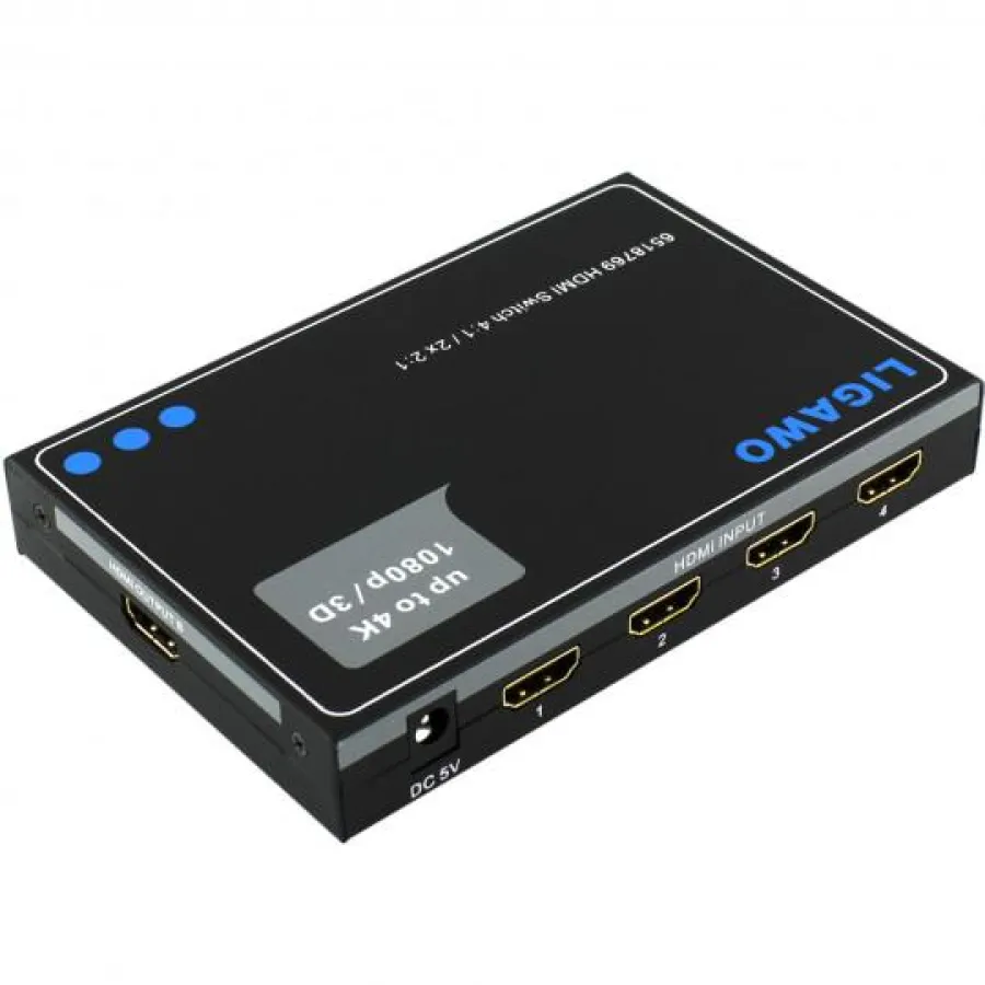 Ligawo ® 6518769 HDMI Switch 4:2/ 2x 2:1 manuell