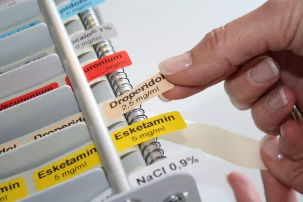 Bild: Standard-Spritzenaufkleber in der Anästhesie und Intensivmedizin