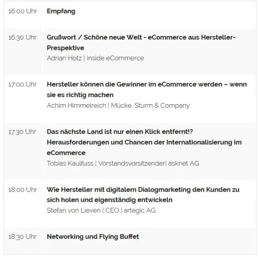 Bild: E-Commerce Roundtable in Köln - Trends & Lösungen für Hersteller