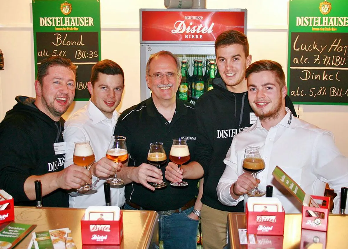 v.l.n.r. Oliver Dietrich, Max Bauer, Roland Andre (Geschäftsführer), Mario Gimbel und Moritz Bauer.