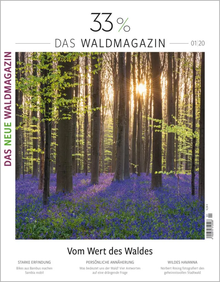 Das Cover der Ausgabe 01/2020 von 33% Das Waldmagazin