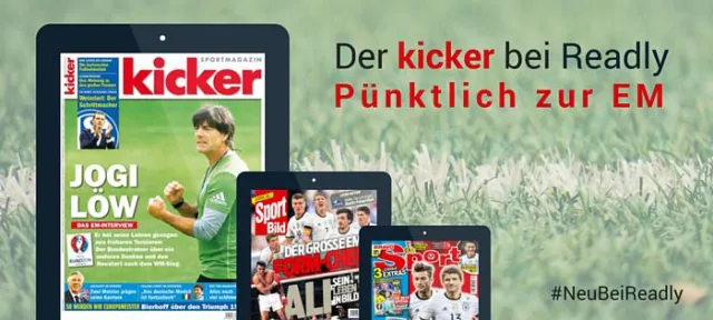 Bild: kicker startet zur EM bei Readly