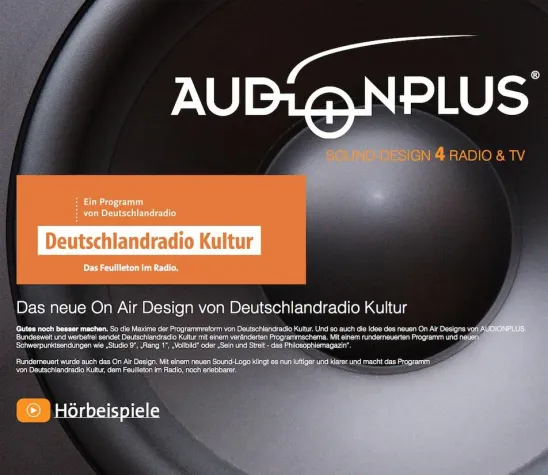Bild: Das neue On Air Design von Deutschlandradio Kultur