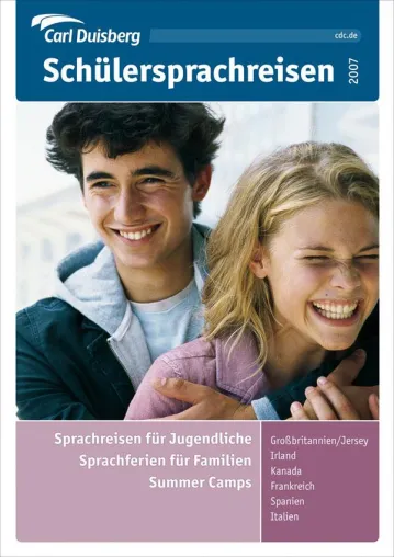 Neues Carl Duisberg Schülersprachreise-Programm erschienen -Trends bei Schülern: Sommercamps in England und Kanada Bild: Neues Carl Duisberg Schülersprachreise-Programm erschienen -Trends bei Schülern: Sommercamps in England und Kanada