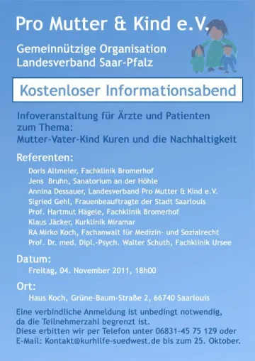Bild: Vortrag zum Thema Mutter - Kind-Kuren und deren Nachhaltigkeit