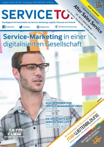 Service-Marketing in einer digitalisierten Gesellschaft: Ausgabe 4/16 der SERVICETODAY Bild: Service-Marketing in einer digitalisierten Gesellschaft: Ausgabe 4/16 der SERVICETODAY