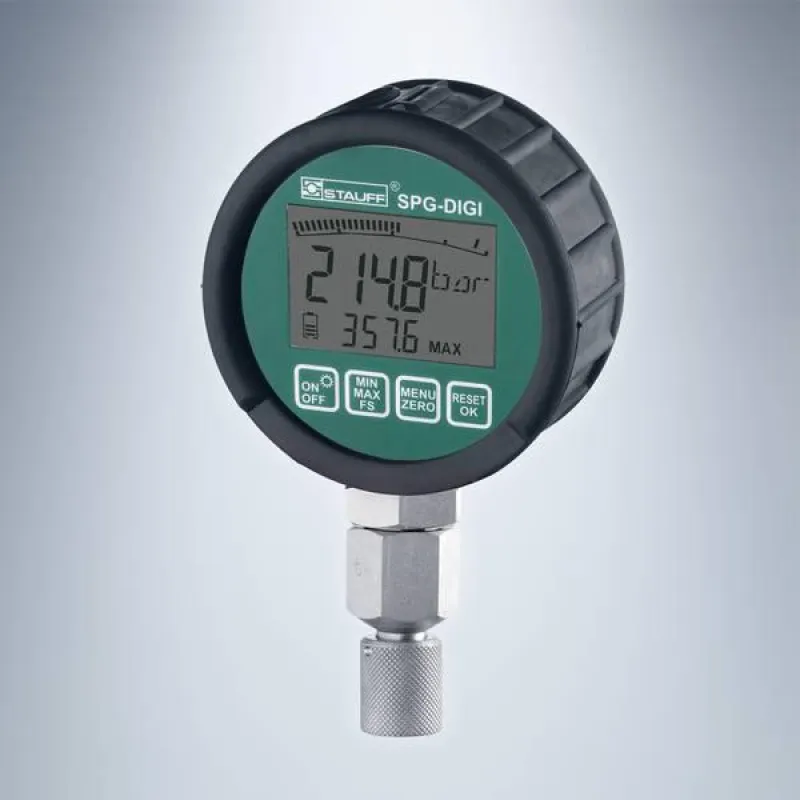 Stauff Digital-Manometer SPG-DIGI mit Adapter SDA für den Anschluss an gängige Messkupplungen