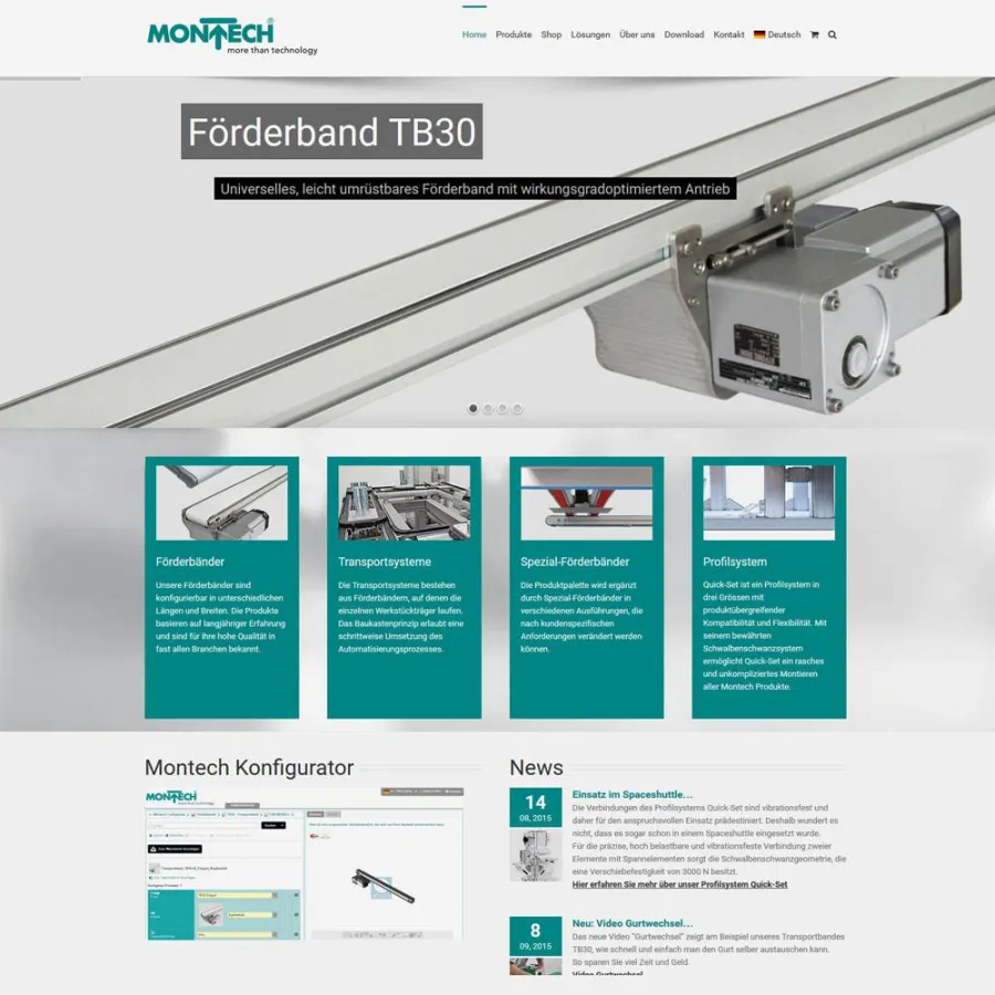 Die neue Website von Montech: Modernes Design und schneller Zugriff auf Produkte