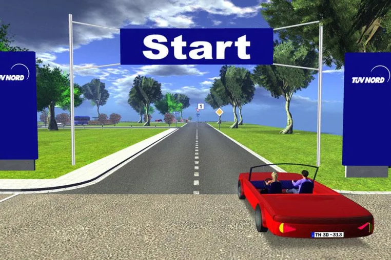 Bild: Spielerisch lernen im Web 3D - TÜV NORD Gruppe und BÜRO X entwickeln einen virtuellen Führerschein-Parcours