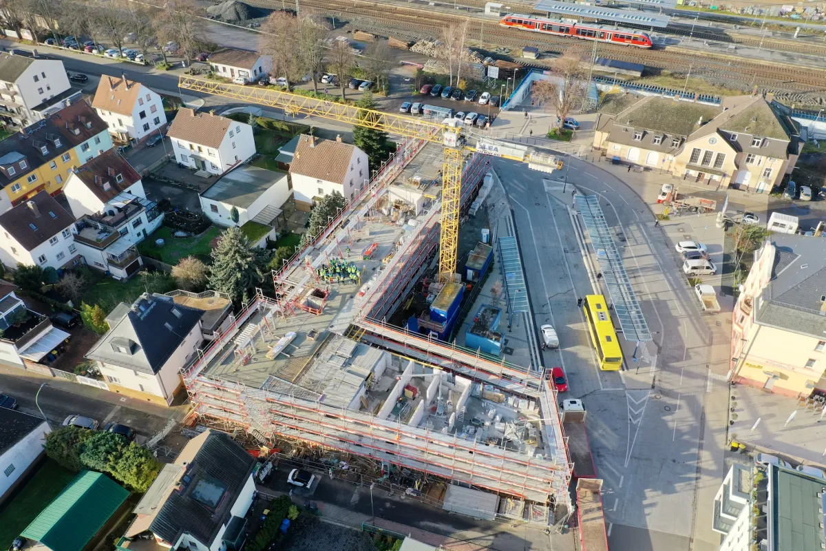 Luftaufnahme Baustelle ALEA AG (© ALEA Hoch- und Industriebau AG)