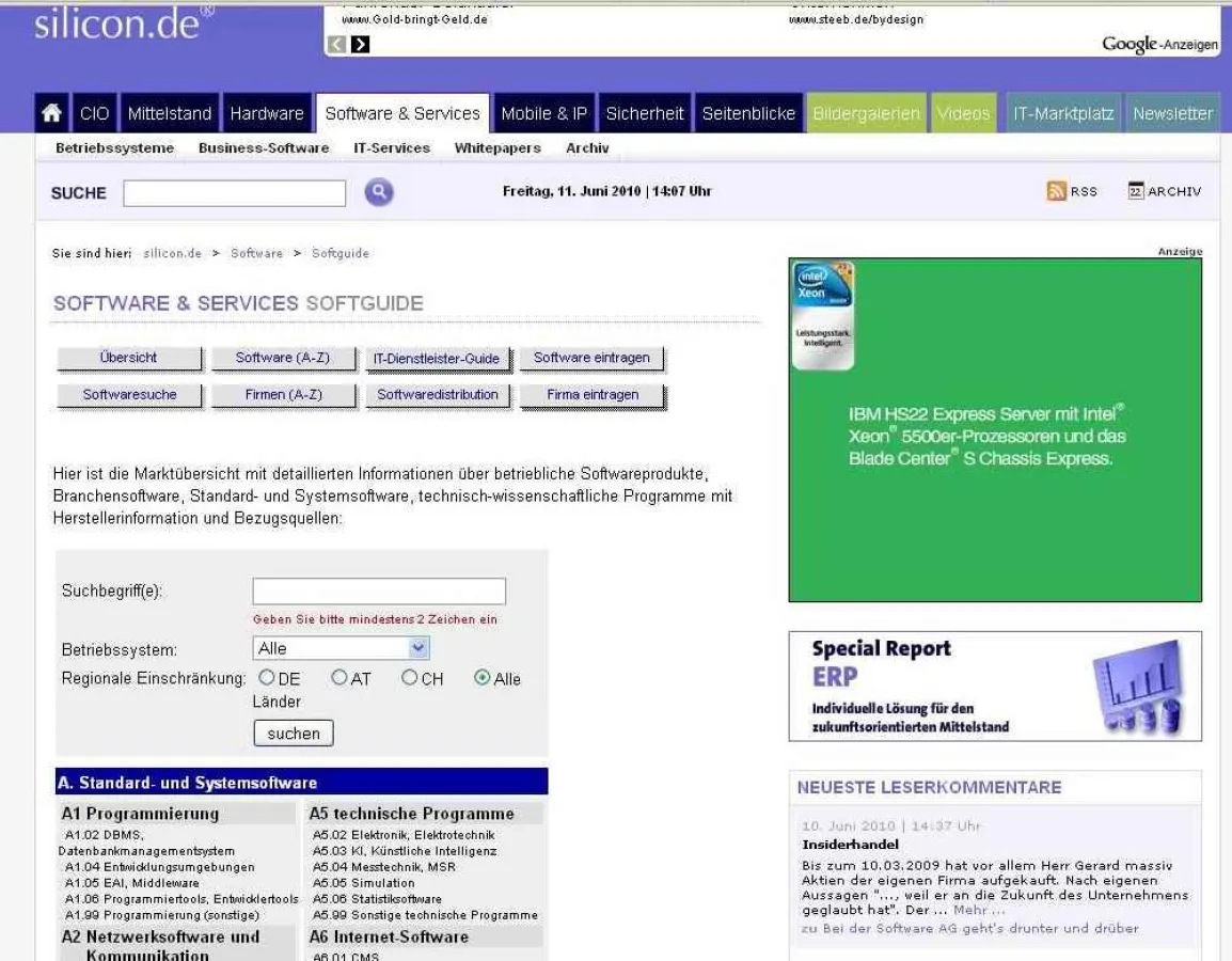 SoftGuide Softwareführer jetzt auch bei silicon.de integriert