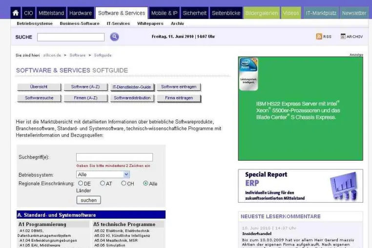 Bild: SoftGuide-Inhalte jetzt auch bei silicon.de