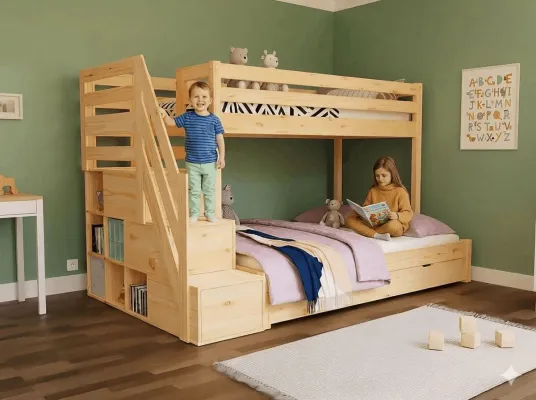 Bild: Etagenbetten für Kinder im Trend: Die ideale Lösung für Geschwisterzimmer und Übernachtungsbesuch