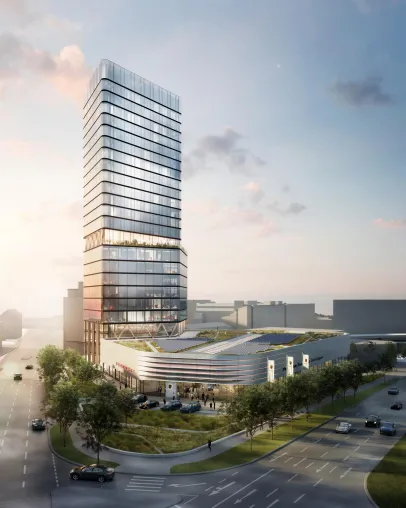 Bild: Radisson Blu schließt Vertrag mit der Bülow AG im Porsche Design Tower Stuttgart ab